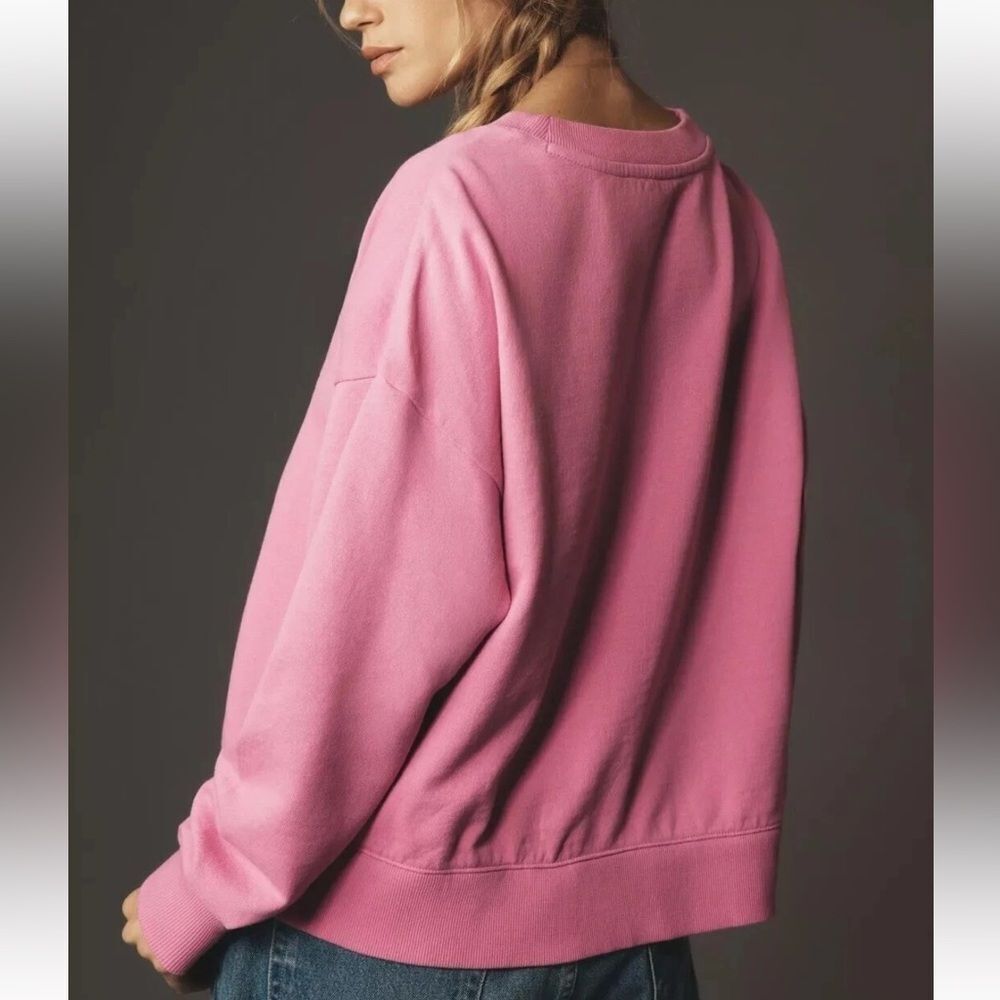 Anthropologie Pink Maeve Austin Texas Crewneck Sweatshirt - Picture 2 of 9